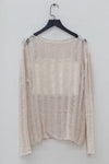 SWAYING/KNIT beaded decorative hollow top SW23SS1T61 off-white PS85